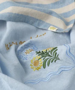 Ellos Home Kjøkkenhåndkle Elly Classic Stripe i resirkulert halvlinne 2-pakning
