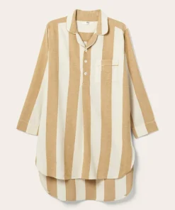 Ellos Home Nattskjorte Valerie Block Stripe i bomullsflanell