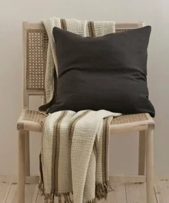Ellos Home Putetrekk Candice Zip i vasket lin 50x50 cm
