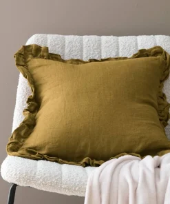 Ellos Home Putetrekk Candice Frill i vasket lin