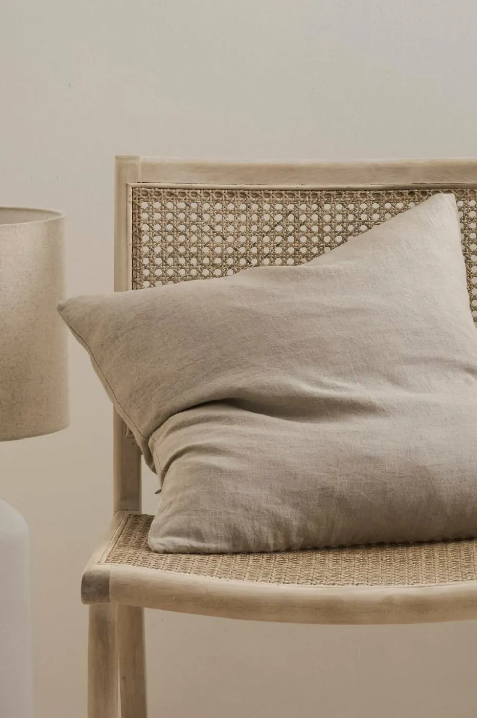 Ellos Home Putetrekk Candice Zip i vasket lin 50x50 cm