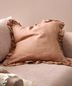 Ellos Home Putetrekk Candice Frill i vasket lin