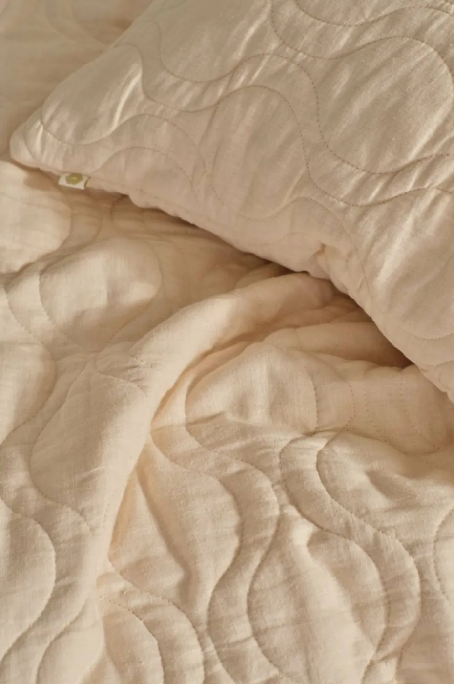 Ellos Home Putetrekk Elly Quilted i resirkulert halvlinne