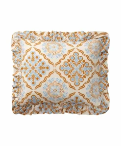 Ellos Home Putetrekk Elly Tile Frill i resirkulert halvlinne
