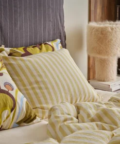 Ellos Home Putetrekk Elly Classic Stripe i resirkulert halvlinne