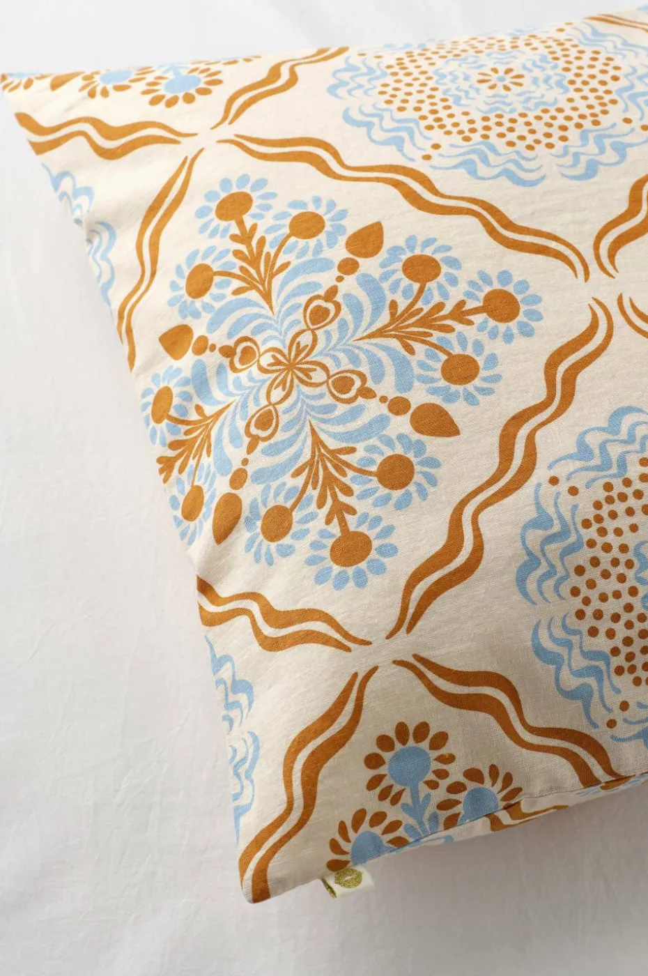 Ellos Home Putetrekk Elly Tile i resirkulert halvlinne