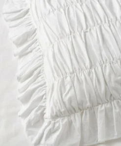 Ellos Home Putetrekk Juliette Elastic Frill i vasket bomull