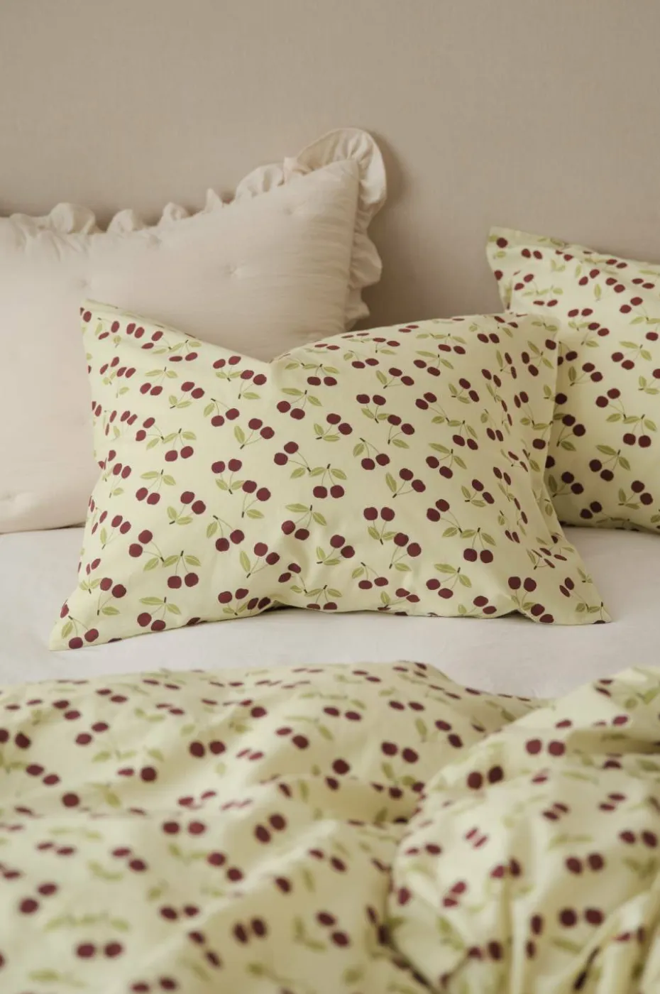 Ellos Home Putetrekk Milly Fruit i vasket bomull