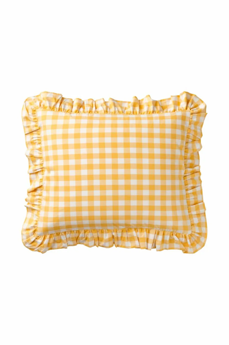 Ellos Home Putetrekk Sonneli Check Frill PC i bomull