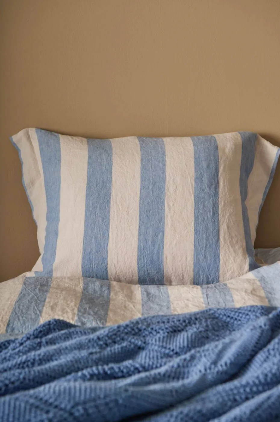 Ellos Home Putevar Candice Block Stripe i vasket lin