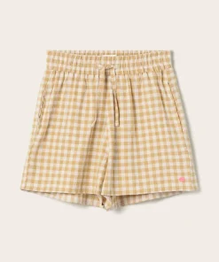 Ellos Home Pyjamasshorts Elly Check i resirkulert halvlinne
