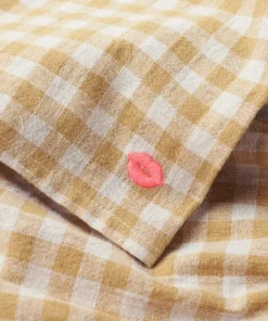 Ellos Home Pyjamasshorts Elly Check i resirkulert halvlinne