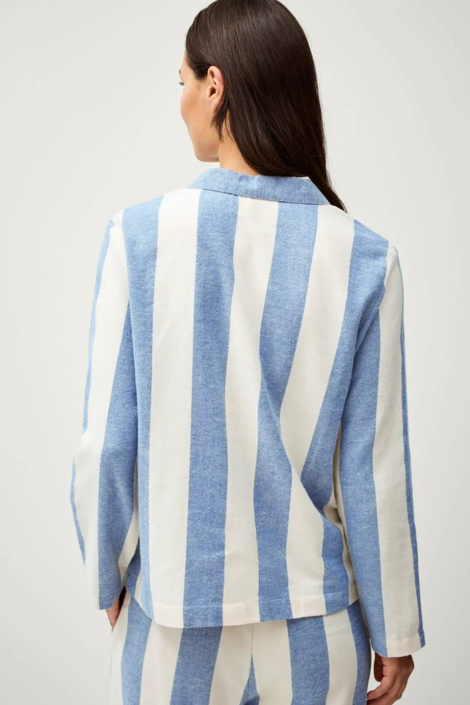 Ellos Home Pysjamasskjorte Valerie Block Stripe Long Sleeve