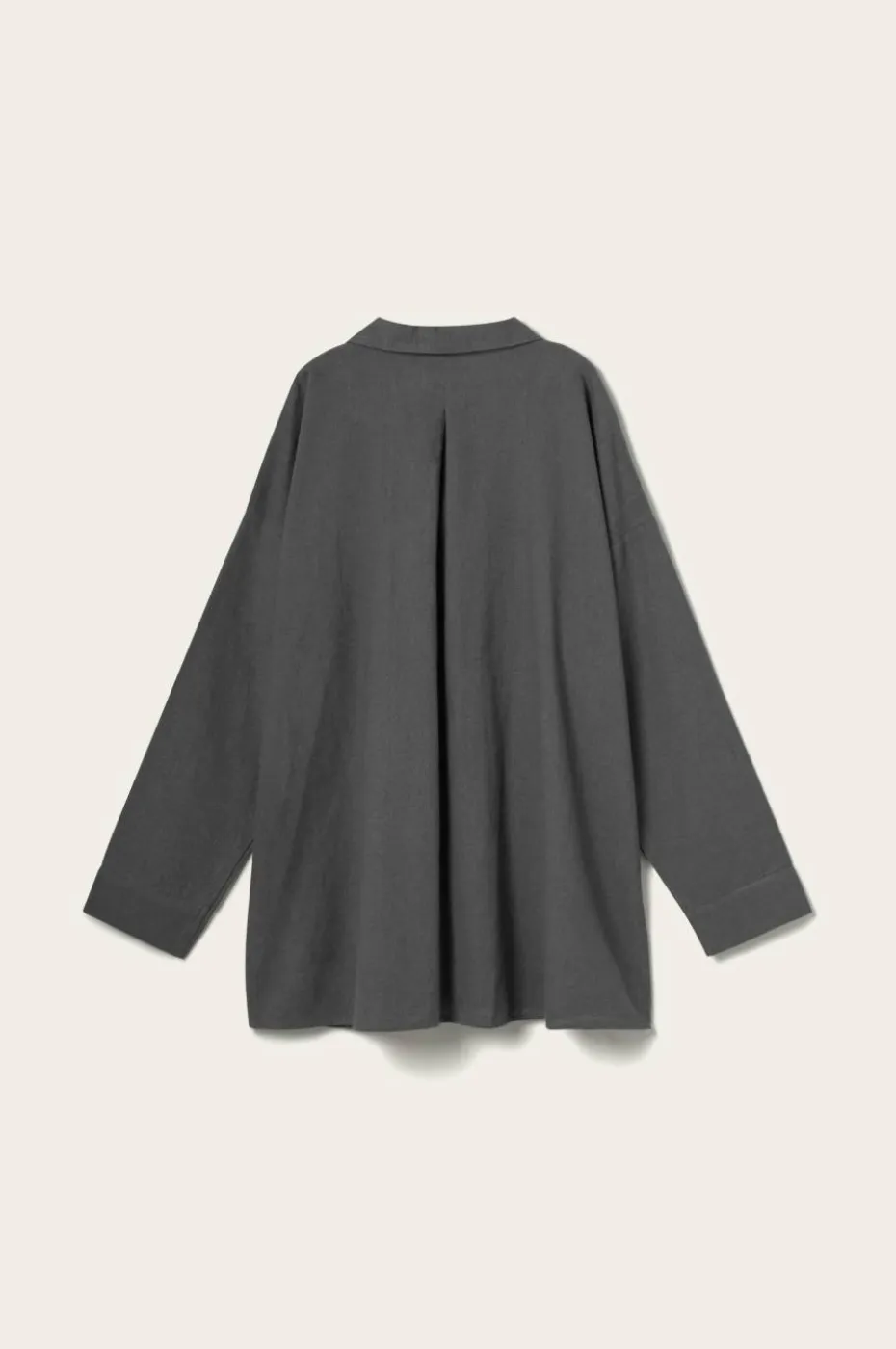 Ellos Home Pysjamasskjorte Long Sleeve Shirt Elly i resirkulert halvlinne