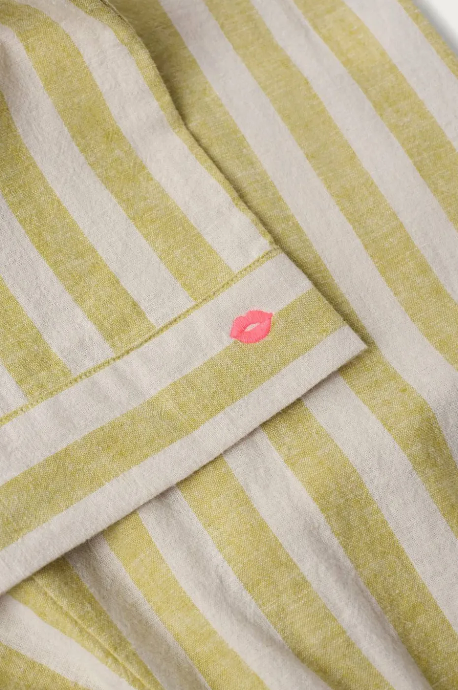 Ellos Home Pysjbukser Elly Classic Stripe i resirkulert halvlinne