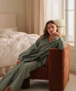 Ellos Home Pysjbukser Pyjama Pant Elly i resirkulert halvlinne