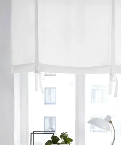 Ellos Home Roll up-gardin i vasket lin Candice