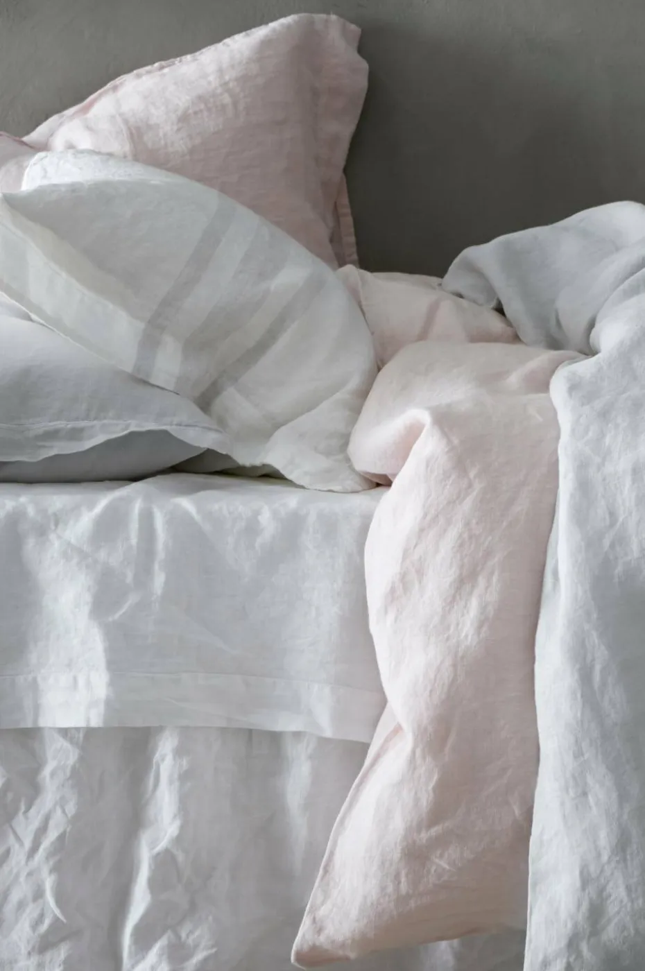 Ellos Home Sengekappe Candice i vasket lin 45 cm