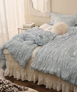 Ellos Home Sengesett Avery Elastic i bomullspercale 2 eller 3 stykker