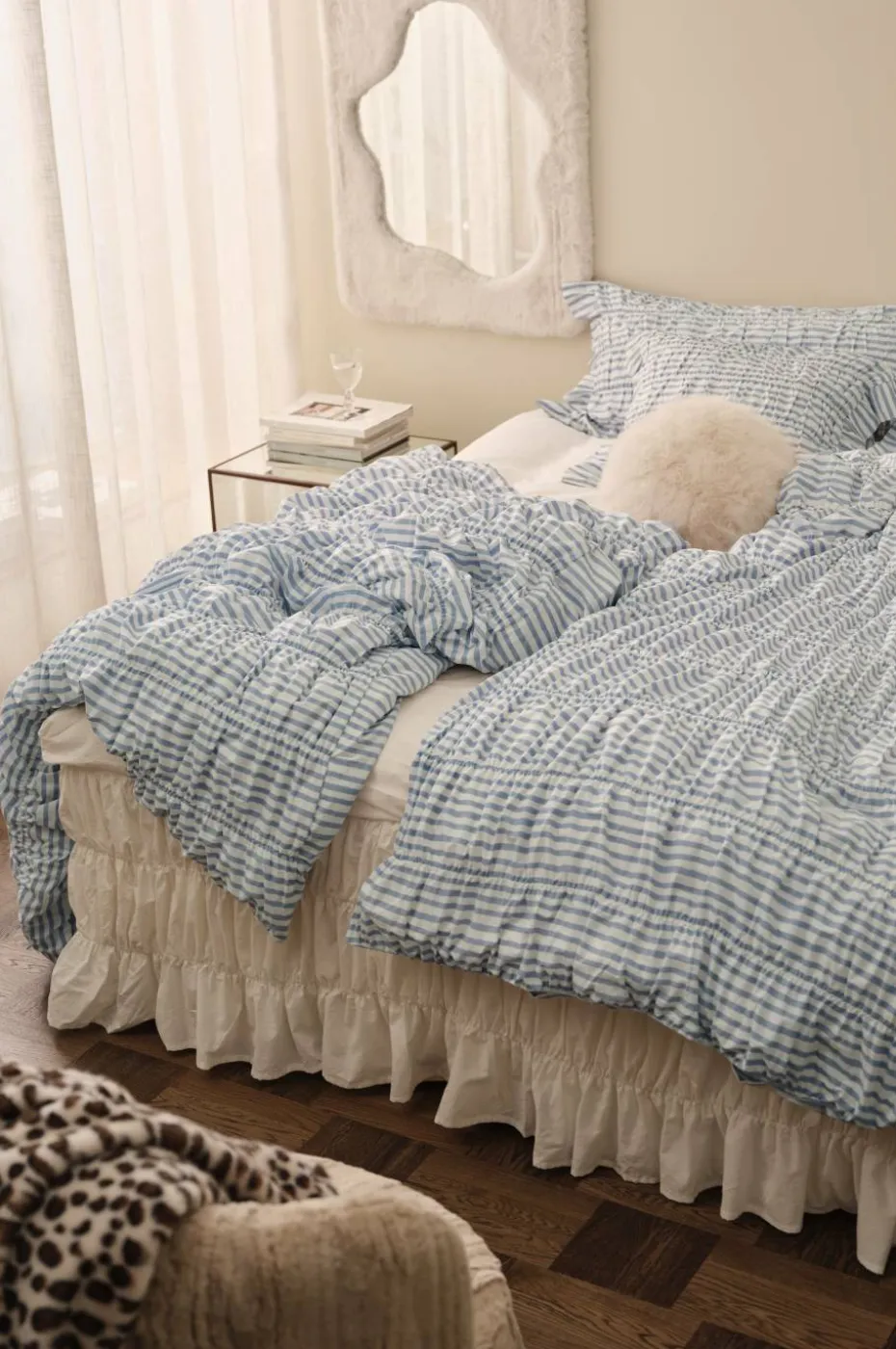 Ellos Home Sengesett Avery Elastic i bomullspercale 2 eller 3 stykker