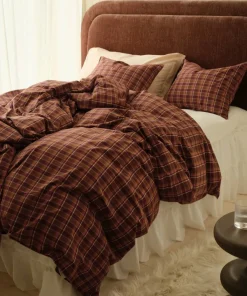 Ellos Home Sengesett Avery Check i bomullspercale 2 eller 3 stykker