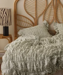 Ellos Home Sengesett Avery Elastic i bomullspercale 2 eller 3 stykker