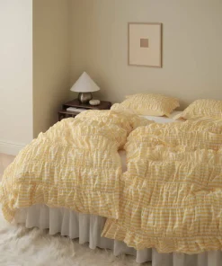 Ellos Home Sengesett Avery Elastic i bomullspercale 2 eller 3 stykker