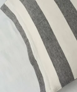 Ellos Home Sengesett Candice Block Stripe i vasket lin, 2 deler