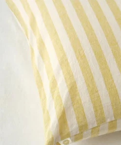 Ellos Home Sengesett Elly Classic Stripe i resirkulert halvlinne 2 eller 3 stykker