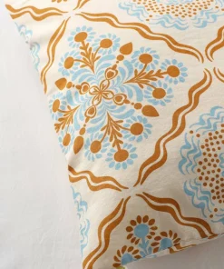 Ellos Home Sengesett Elly Tile i resirkulert halvlinne 2 eller 3 stykker