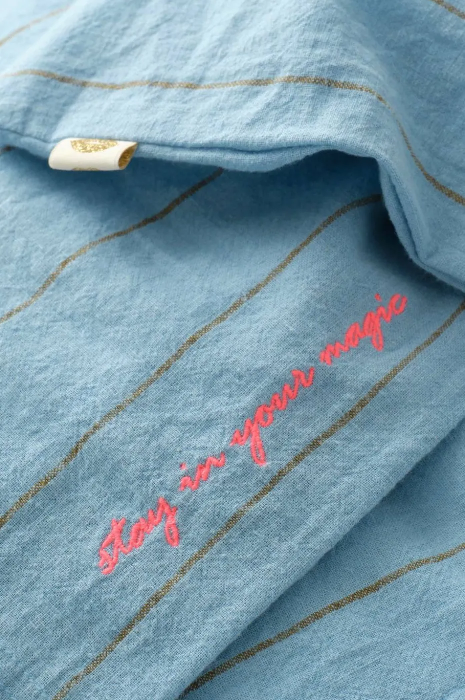 Ellos Home Sengesett Elly Thin Stripe i resirkulert halvlinne 2 eller 3 stykker