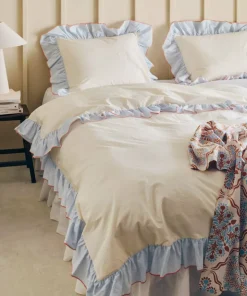 Ellos Home Sengesett Maryam Frill i bomullspercale 2 eller 3 stykker