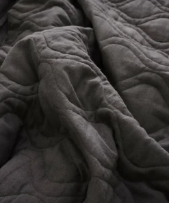 Ellos Home Sengeteppe Elly Quilted i resirkulert halvlinne