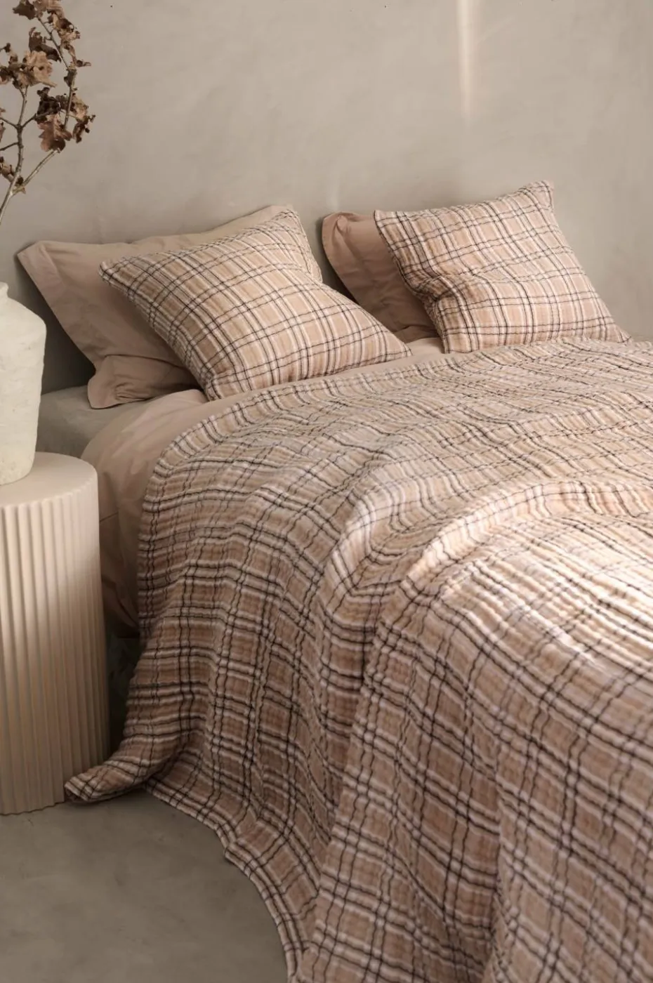Ellos Home Sengeteppe Flora Small Check
