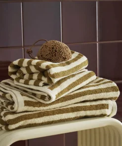 Ellos Home Sett med frottéhåndklær Stripe 4 deler