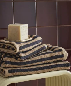 Ellos Home Sett med frottéhåndklær Stripe 4 deler