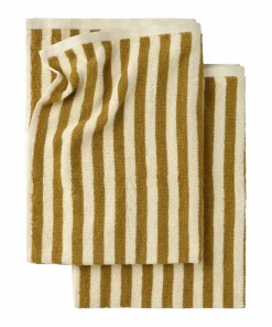 Ellos Home Sett med frottéhåndklær Stripe 2 deler