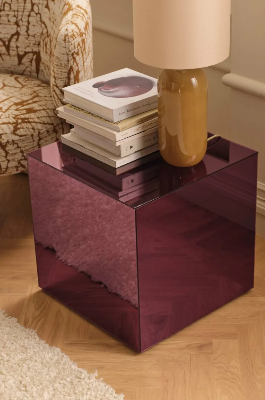 Ellos Home Sidebord Kub med speilglass