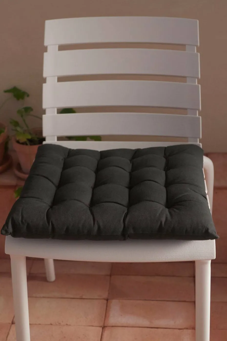 Ellos Home Sittepute Candice i vasket lin 40x40x5 cm