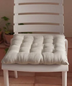 Ellos Home Sittepute Candice i vasket lin 40x40x5 cm
