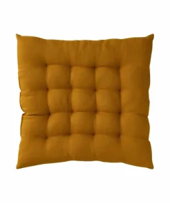 Ellos Home Sittepute Candice i vasket lin 40x40x5 cm