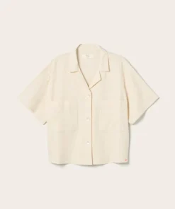 Ellos Home Skjorte Elly Camp Collar i resirkulert halvlinne