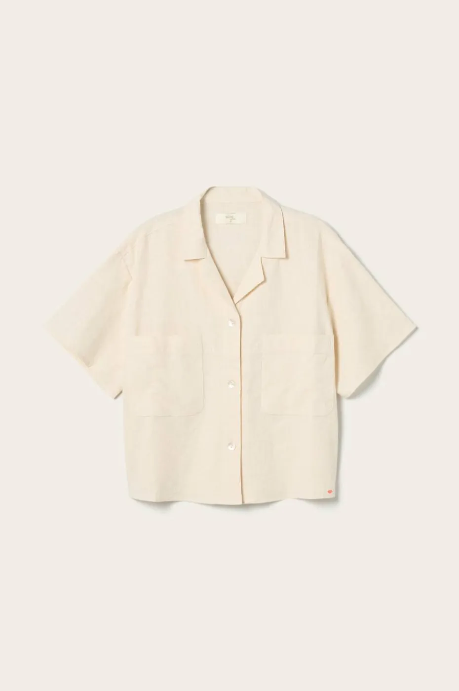 Ellos Home Skjorte Elly Camp Collar i resirkulert halvlinne
