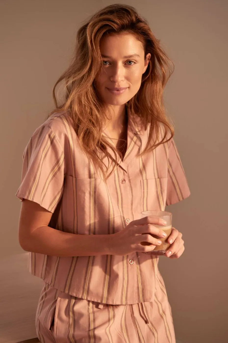 Ellos Home Skjorte Juliette Stripe Camp Collar