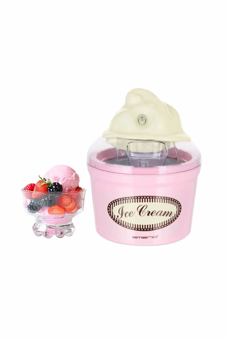Emerio Iskremmaskin Retro Rosa 1,2 L