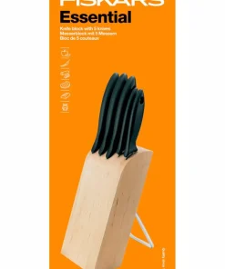 Fiskars Knivblokk med 5 kniver Essential