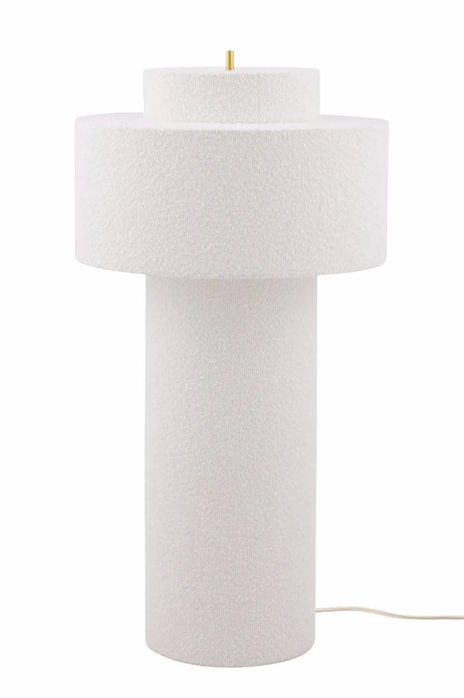 Globen Lighting Gulvlampe Noah 45 Hvit bouclé