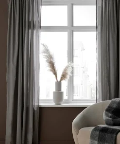 &Home Gardin med løpegang i bomullsvoile 2-pk
