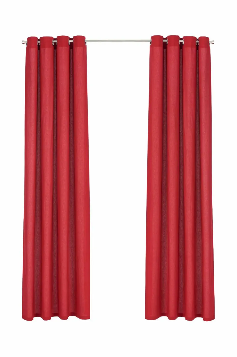 &Home 2-pk gardinlengder med maljer, i halvpanama