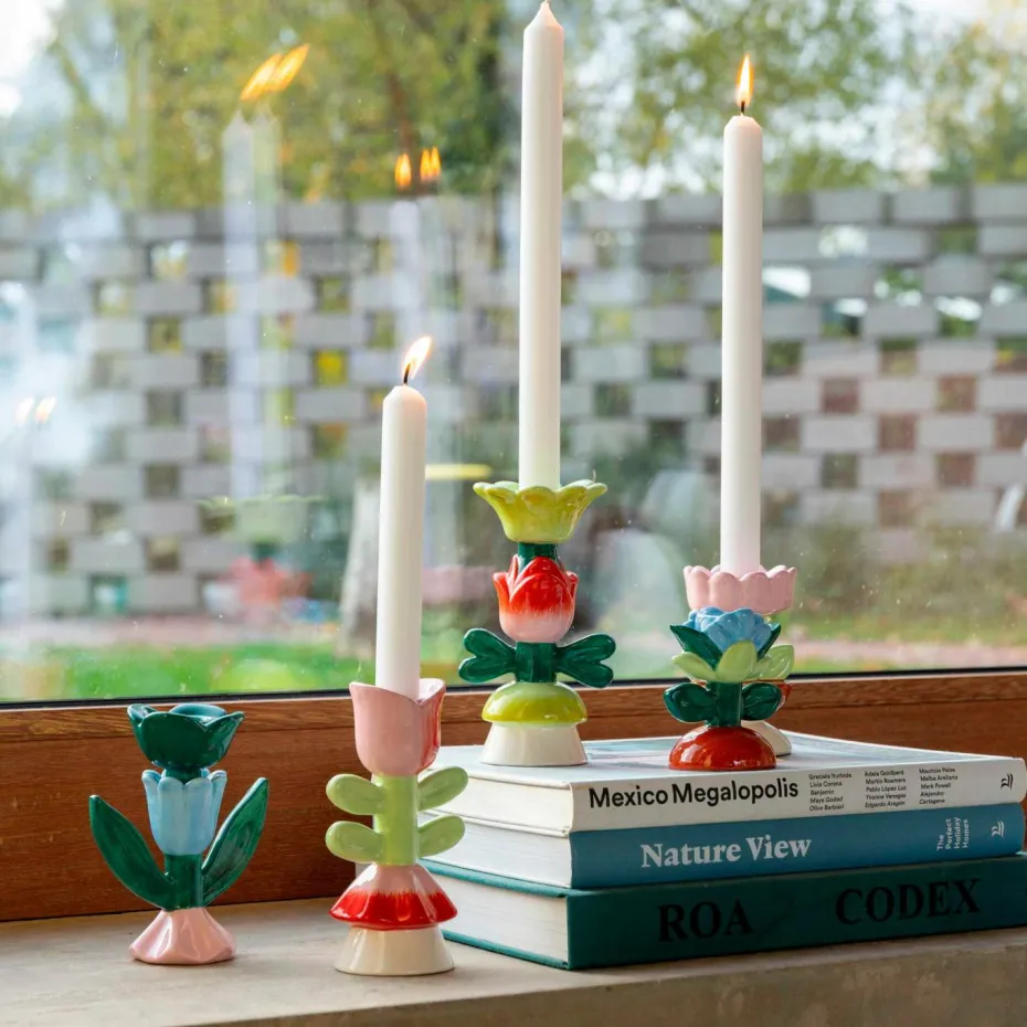 &k Amsterdam Lysestake Blume ekstra stor
